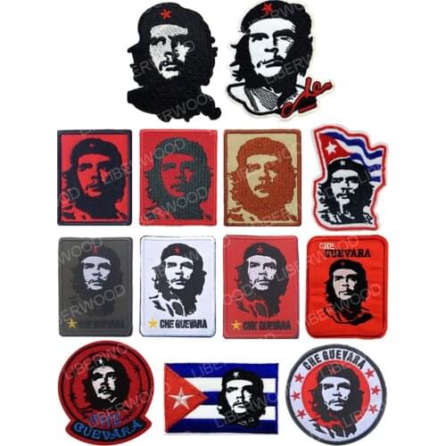 Ernesto Che Guevara Cuba Revolution Leader Embroidered Military Patch Sew Iron on Sticker Badge Applique DIY Patches for Clothes