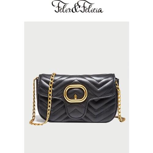 FELIX & FELICIA Fashion Shoulder Bags For Women 2020 Female Chain Crossbody Handbags Luxury Designer PU Leather Small Flap Bag