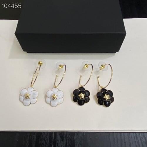 Hot brand Camellia beautiful woman jewelry ladies Pearl earring Classical style fashion luxury earrings wedding Summer jewelry