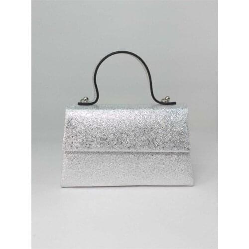 Silver Color Crystal Fabric Quality Product Easy To Clean Daily Suitable for All Seasons Can Be Used Luxury Designer Handbag Mini Day and Evening