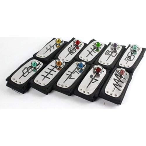 2pcs/set Anime Accessories Akatsuki Deidara Itachi Headband Ring Cosplay Costume Props Bandage Halloween Gift Toys Wholesale