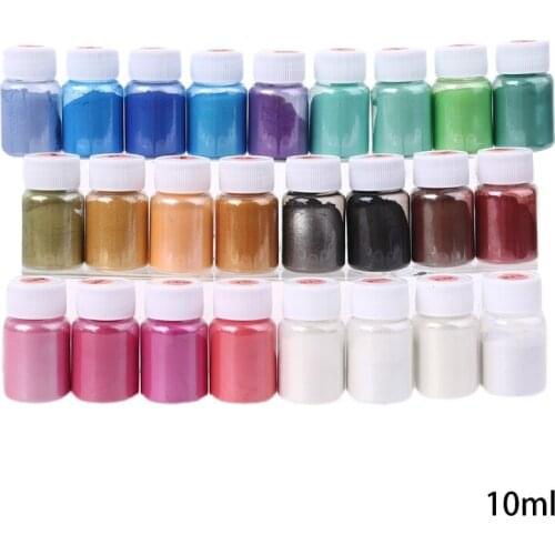 30 Colors Cosmetic Grade Pearlescent Natural Mica Mineral Powder Epoxy Resin Dye Pearl Pigment DIY Jewelry Crafts Making Accesso
