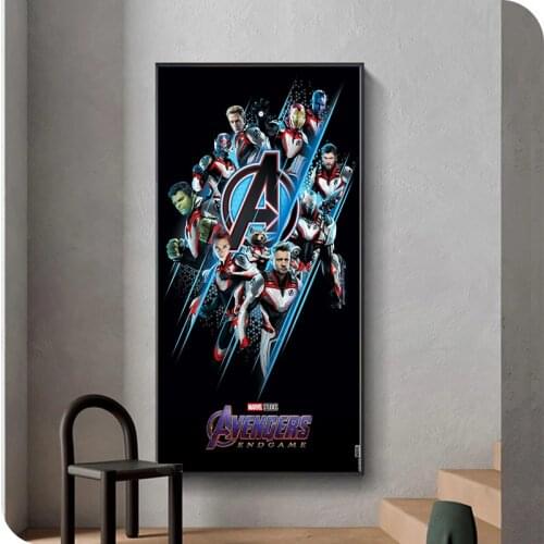 Avengers: Endgame Marvel Comics Movie Canvas Painting Superhero Iron Man Hulk Posters and Prints Wall Art Picture for Home Decor