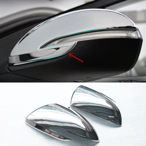 For Hyundai Solaris 2017 2018 Car Reaview Mirror Covers Protector Exterior Rear View Mirror Decoration Frame Auto Accessories
