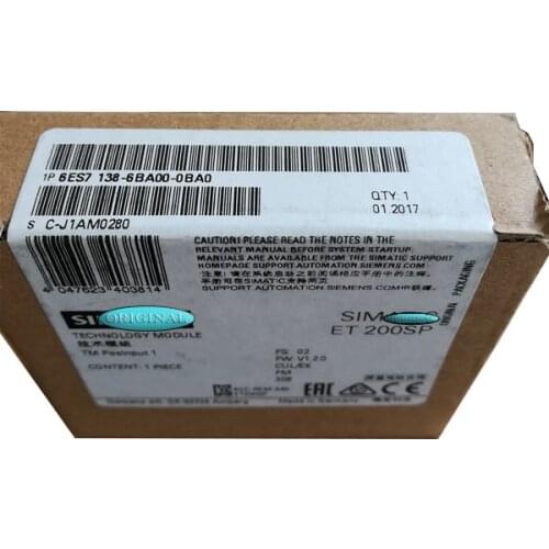New original packaging 1 year warranty 6ES7138-6BA00-0BA0 6ES71386BA000BA0 {No.24arehouse spot} Immediately sent