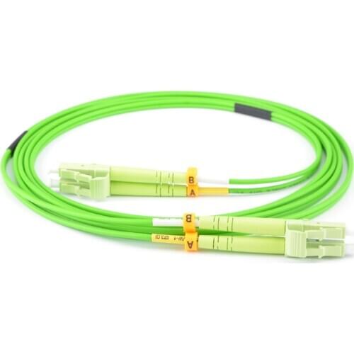 Free Shipping LC-LC DX OM5 Lime Green Fiber Patch Cord Length or Connector Can Be Customized