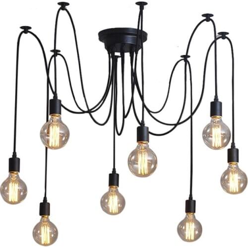 27 Hanging Home Lighting Adjustable Retro E Edison Loft Style Classic Decorative Led Diy Vintage Spider Pendant Lamp Light