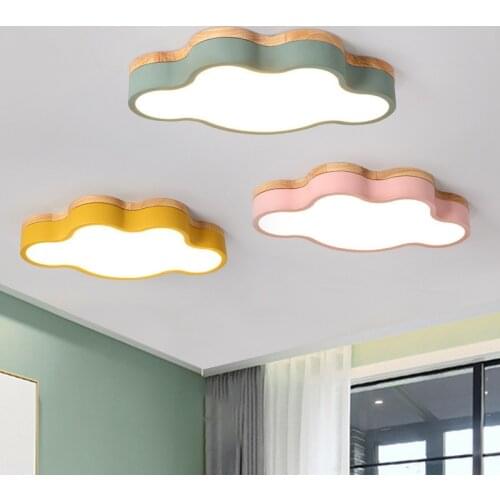 Nordic Childrens Room Creative Cloud Ceiling Lamp Pink Daughters Room Simple Boy Cartoon Makaron Bedroom Lamp