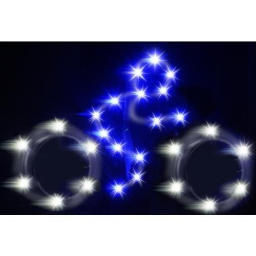 Professional 1.5 Square Meter LED Power Bike Kite With 52 Lights Good Flying Factory Outlet