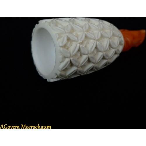 Handcarved Meerschaum Cigar Holder Cigars Humidor Tobacco AGovem Cigar Case Vintage Box AGM-26