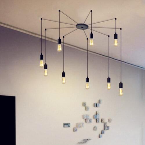 European style Modern simple LED Pendant Lights Industrial metal Pendant Lamp for Bar Cafe Living Room Dining Room Foyer Bedroom