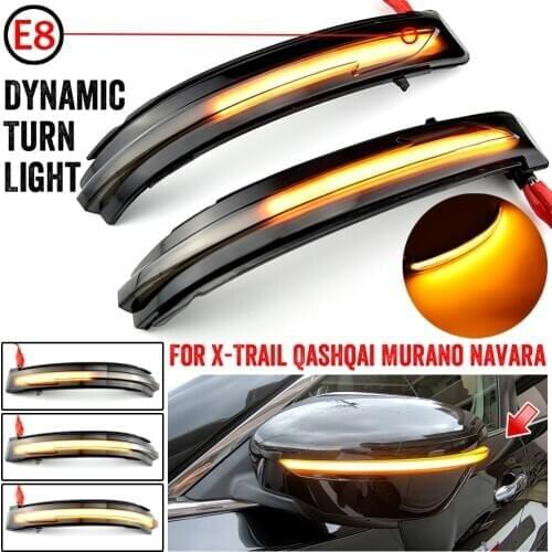 EU US JP Plug For Nissan X-Trail T32 Qashqai J11 Murano Z52 Navara NP300 Pathfinder Side Mirror LED Dynamic Turn Signal Light