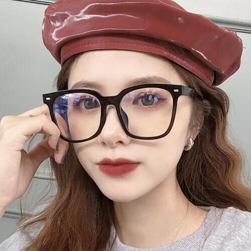 LONSY Vintage Anti Blue Light Glasses Women Men Eyeglass Frame Computer Eyeglasses Retro Ladies Spectacles Transparent Frames