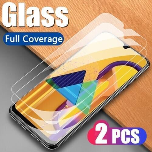 2Pcs Protective Glass for Samsung Galaxy A10 A20E A30S A40 A50 A70 Screen Protector Glass for Samsung A51 A71 A41 A31 A01 A21S