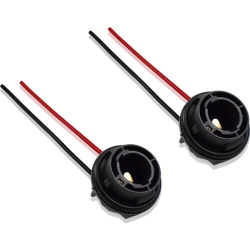 2Pcs Car Bulb Socket 1156 BAU15S 150° Adapter Cable Plug Connector For Led Brake Turn Switchback Light Dyoung Auto Parts