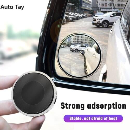 2Pcs Car Mirror HD Convex Mirror Blind Spot Auto Rearview Mirror 360 Degree Wide Angle Vehicle Parking Rimless Mirrors