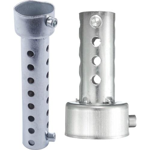 2 Pcs Silver Motorcycle Exhaust Can Muffler Insert Baffle DB Killer Silencer, 42Mm x 80Mm & 35Mm x 140Mm