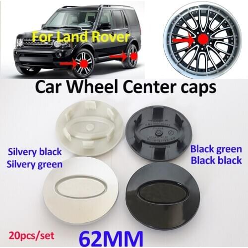 20pcs/Set ABS Styling 62mm 6.2cm Wheel Center Hub Caps Emblem for Land Rover Range Discovery Freelander Evoque Car Accessory