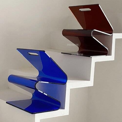 Acrylic Magazine Rack Homemade W Bookshelf Bookend Magazine Ins Storage Decoration Medieval Ornaments Portable Thick Book Racks