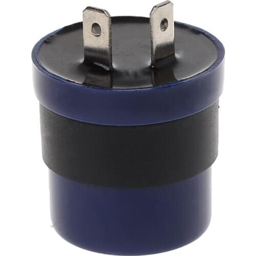 DC 6V 12V Input Motorcycle Blue Inbuilt Beeper Flasher Turn Signal LED Blinker 2 Pins Motor Buzzer Flasher Relay Indicator Q39F