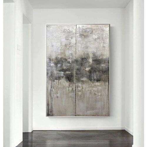 Nordic Style Art handmade Abstract Oil Painting for Living Room Bedroom Decoration Frameless Free shipping Mural oil painting