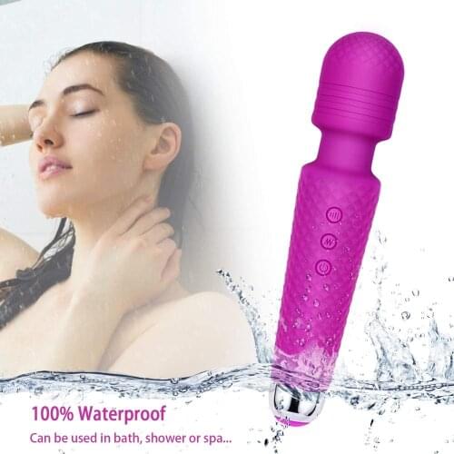 8 Levels Style Silicone Massager Cordless Chargeable Electric Vibrating Women Magic Multi Speed Neck Full Body Personal Massage