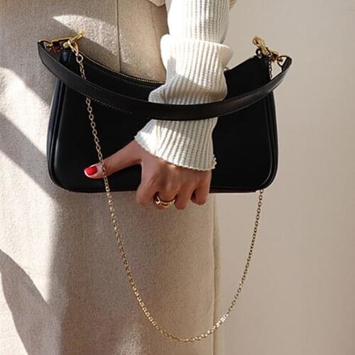 Cute Solid Color Small PU Leather Shoulder Bags For Women 2021 Summer Simple Handbags and Purses Female Travel Totes