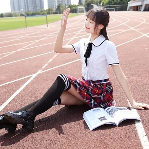 The new spring and summer uniforms Japanese student uniforms suit womens dress skirt sailor suit T5