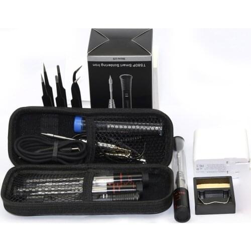 Mini TS80P Portable Electric Digital Soldering Station Solder Iron tip OLED Display With Organizer Bag USB Type-C Power charger