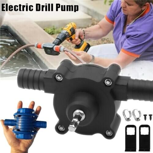Portable Hand Water Pump Self Priming Transfer Pumps Electric Drill Pump Diesel Oil Fluid Water Pump Home Garden Outdoor Tool