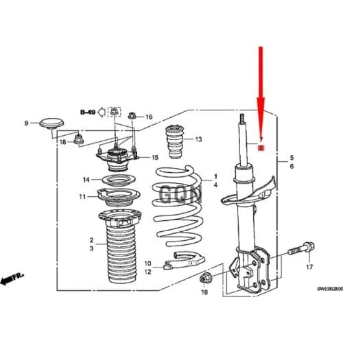 Right front shock absorber core 2009-Hon daC RV Nitrogen damper for electric vehicle Hatchback Fit front right shock absorber