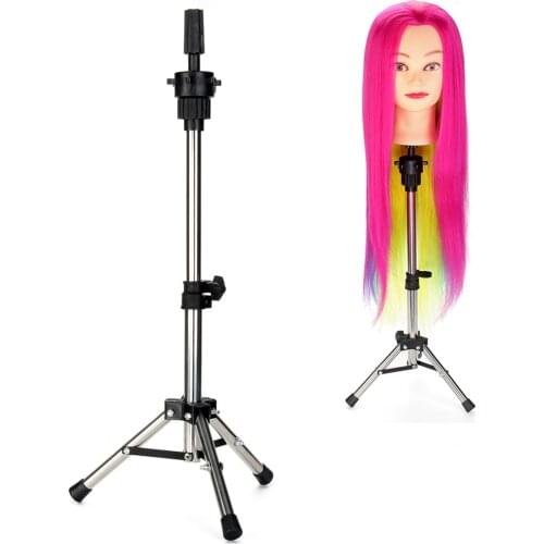 Adjustable Wig Tripod Stand Hair Mannequin Training Head Holder Mini Hairdressing Clamp Hair Wig Stand Holder for Hair Cut