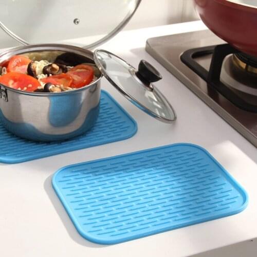 Silicone Drain Mat Non-slip Coaster Pot Bowl Water Cup Coffee Car Phone Heat Insulation Pad Tablewar Kitchen Accessories