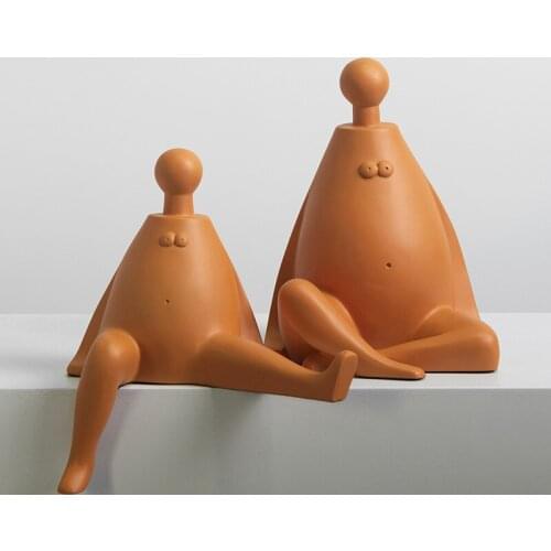 Nordic Yoga Pose Figure Miniature Abstract Belly Figurine Living Room Model Decor Interior Embellishment Art Ornament Craft