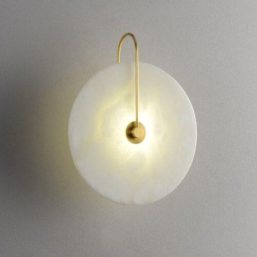 Modern Gold Metal Marble Wall Light Restaurant Bar Villa Hotel Home Living Room Dining Room Bedroom Wall Sconce WA245