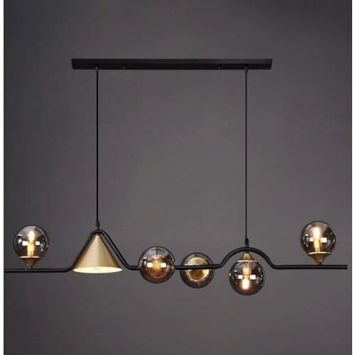 Nordic Led Chandelier Glass Ball Chandeliers For Living Room Dining Room Kitchen Ceiling Pendant Light Indoor Decor Hanging Lamp