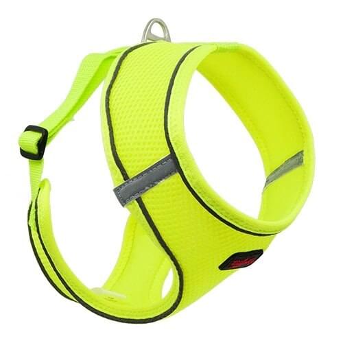 Tailpetz Step-In Neon-Yellow Cat Dog Chest Collar 424405815