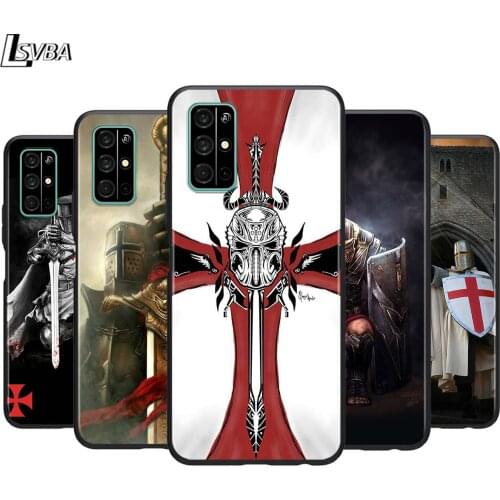 Templar Knight for Huawei Honor 30 20S 20 10i 9S 9A 9C 9X 8X 10 9 Lite 8A 7C 7A Pro Phone Case Black Cover
