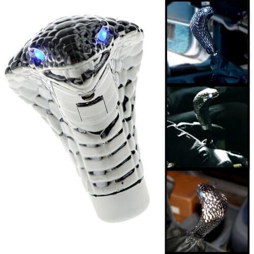 Universal Car Gear Shift Knob Lever Shifter Gear Shift Knob With Stick Led Eyes Manual Gear Head Cobra Shift Head Car Modified