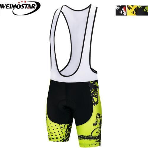 Weimostar Hot selling!! Men New Outdoor Cycling Bib Shorts Wear MTB Bike Bicycle 4D Padded Riding Bib Shorts culotte ciclismo
