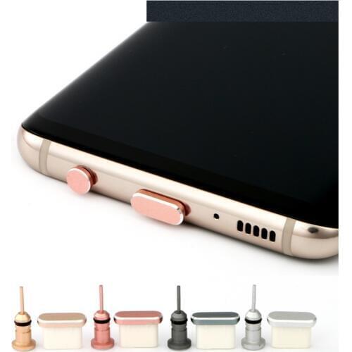 Type-C Phone Charging Port 3.5mm Earphone Jack Sim Card Type C Anti Dust Plug For Samsung S9 S8 A5 A7 2017 Huawei P9 P10