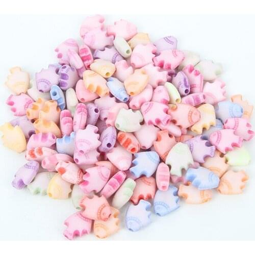 100pcs/lot Mixed Fish Shape Acrylic Beads Charm Loose Spacer Beads For Jewelry Making DIY Needlework Bracelet Accessories