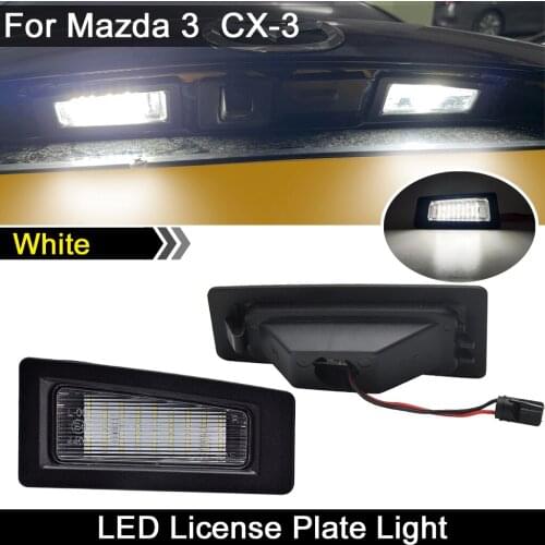 For Mazda 3 Gen3 Axela CX-3 Car Rear white LED license plate light number plate lamp