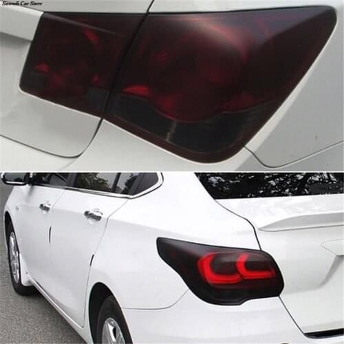 30*100cm Cool Black Matte Car Light Smoke Film Headlight Color Change Film Taillight Film Two-layer Protective Film Car Sticker