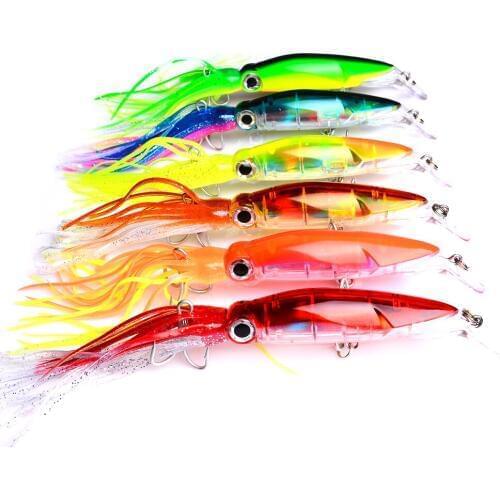30pcs Squid Lure Wobbler 14cm 40g Fishing Lures For Trolling Bionic Artificial Bait Minnow YUZI BAIT