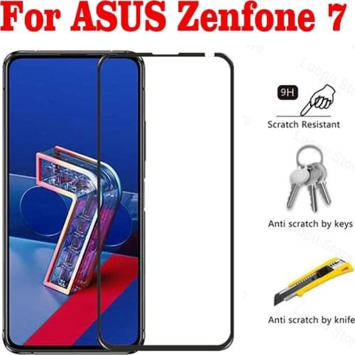 3D Full Glue Tempered Glass For ASUS Zenfone 7 Full Cover 9H film Explosion-proof Screen Protector For ASUS Zenfone 7 ZS670KL