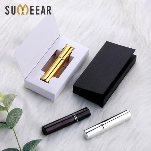 50 Pcs/Lot 10ml Spray Perfume Bottle With Package Box Perfume Atomizer Portable Travel Gift Cosmetic Container