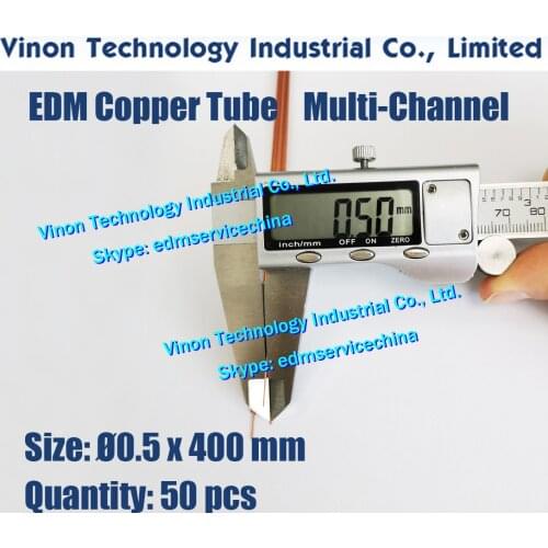 50pcs/bag) 0.5x400MM Copper Tube Multichannel, EDM Multihole Copper Tube Electrode 0.5x400mm, Drill EDM Parts Copper Tubing