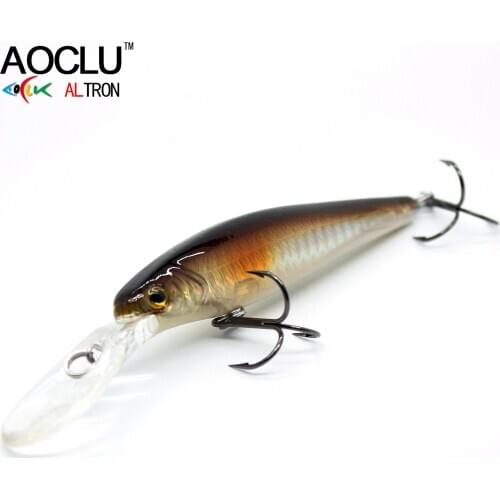 AOCLU NEW LURE wobblers 90mm 13g Hard Bait Minnow Crank fishing lure saltwater Bass Fresh VMC hooks 6 colors tackle