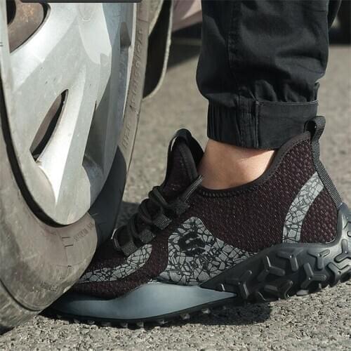 EU Standard Steel Toe Shoes Casual Work Boots for Men Smash-proof Puncture-proof Safety Shoes Women Working Shoes Man Sneakers